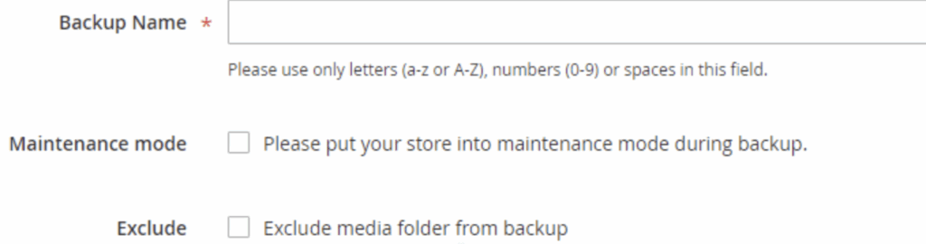 Add backup details from Magento 2 admin