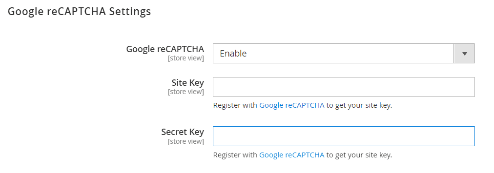 Set up Google reCaptcha