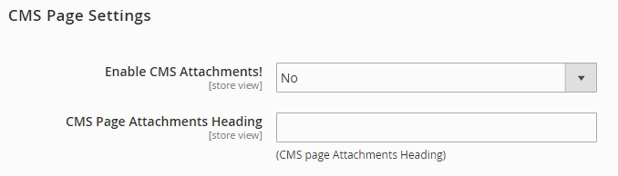 Magento 2 Product Attachments CMS Page Settings