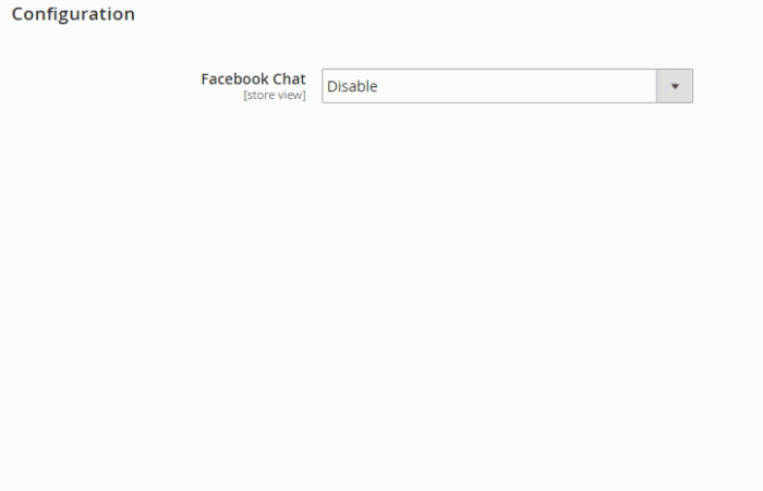 Facebook Chat Extension Configuration