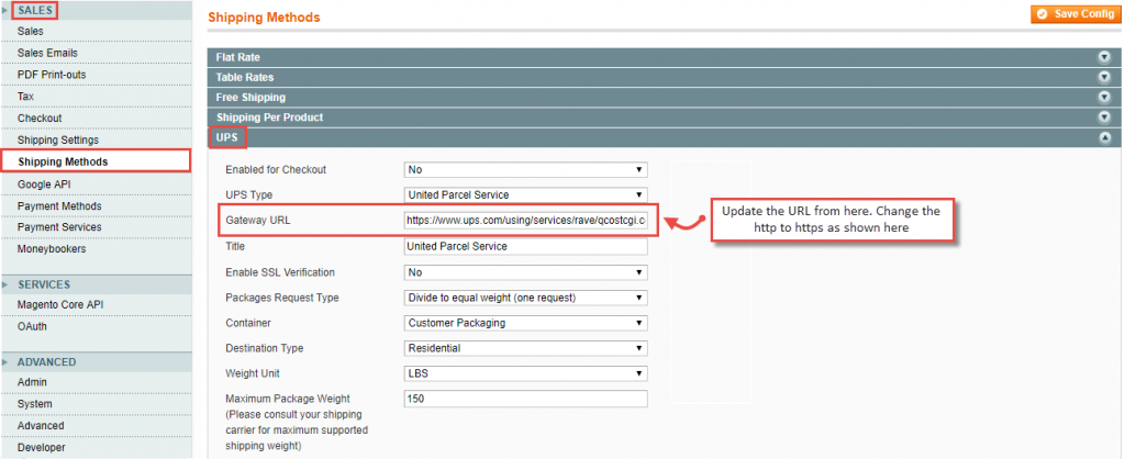 UPS Magento 1 Issue Solution
