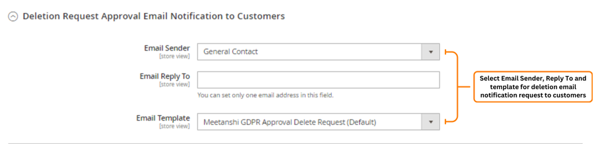 Deletion Request Approval Email Notification to Customers