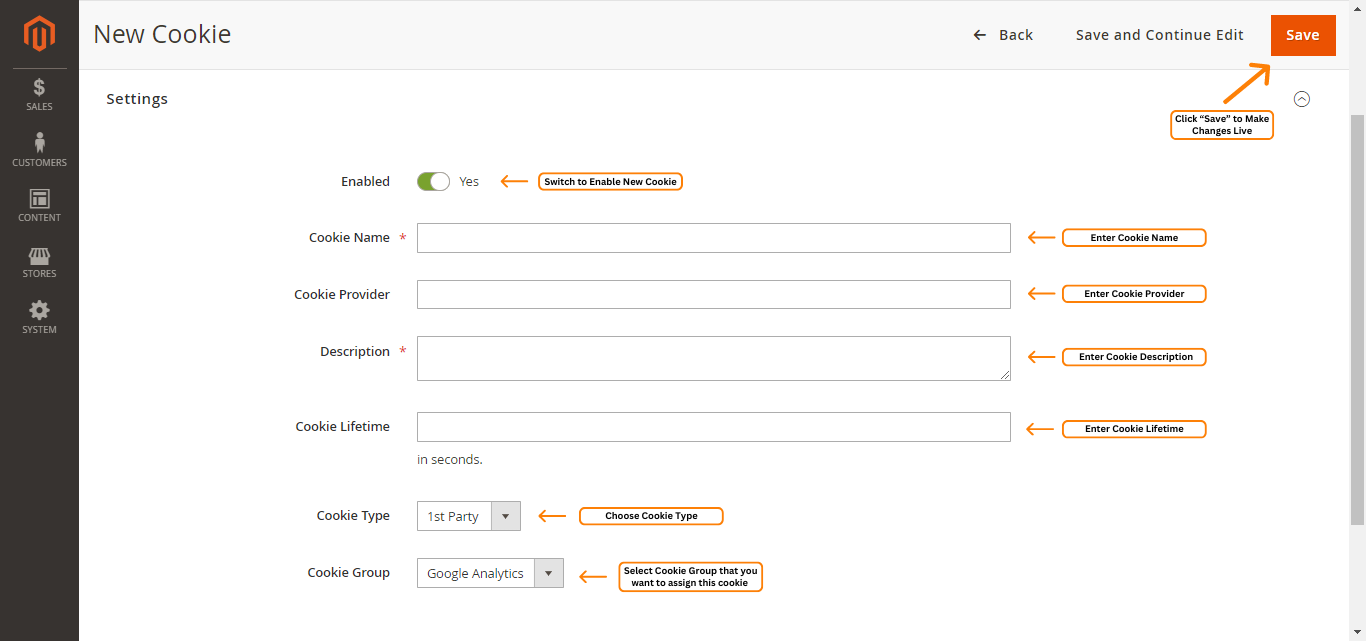 New Cookie Settings