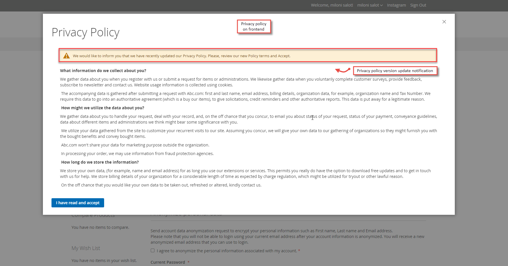 privacy policy