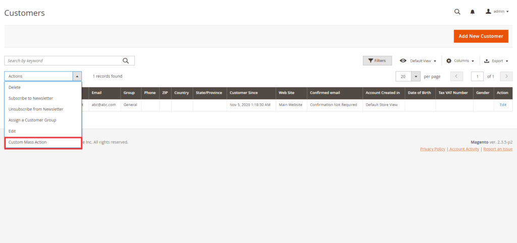 How to Add Custom Mass Action in Customer Grid in Magento 2