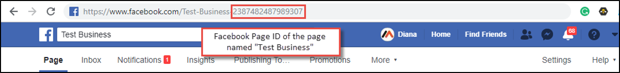 Get Facebook page ID step1