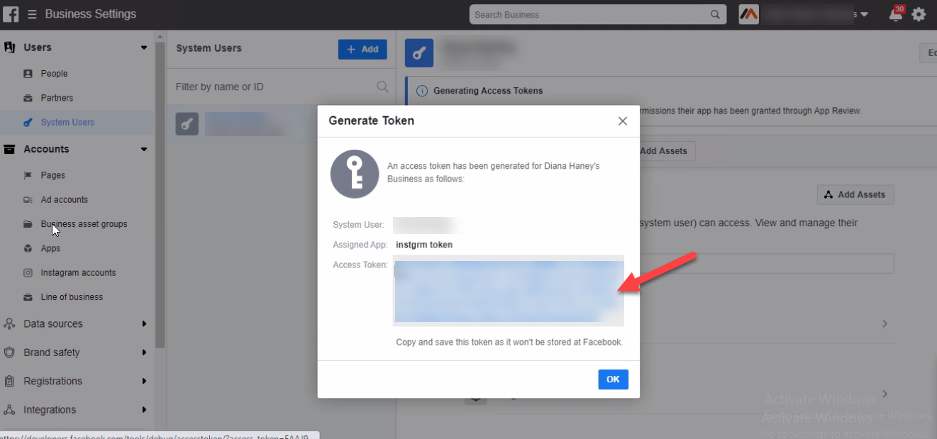 get access token step 10