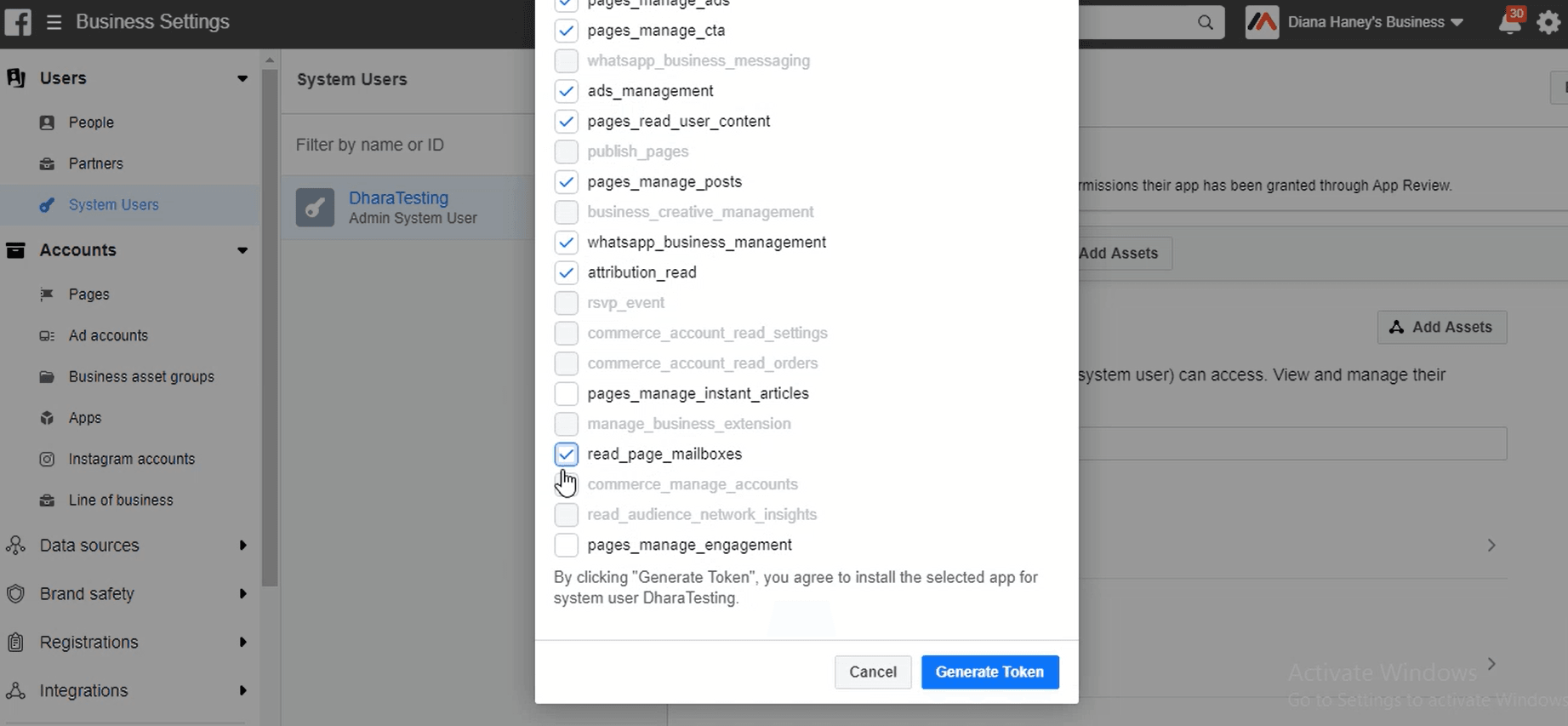 get access token step 9