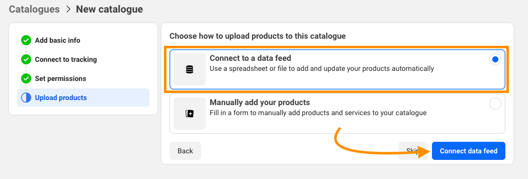 Connect to datafeed
