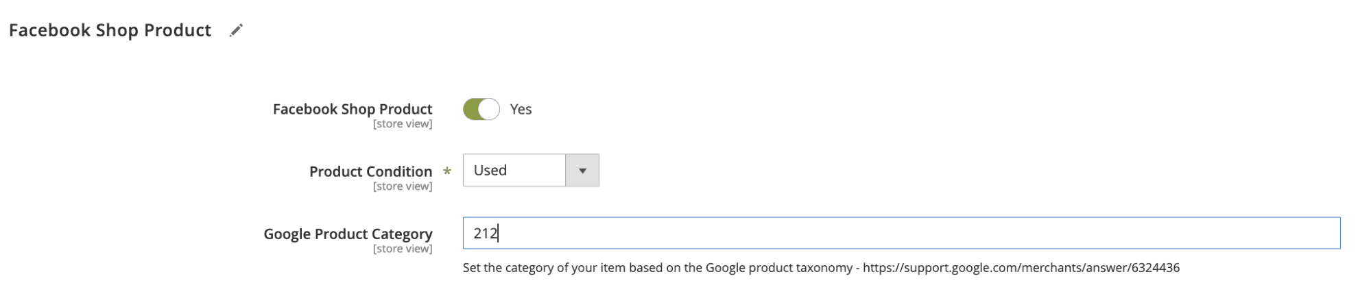 Set Google Product Category