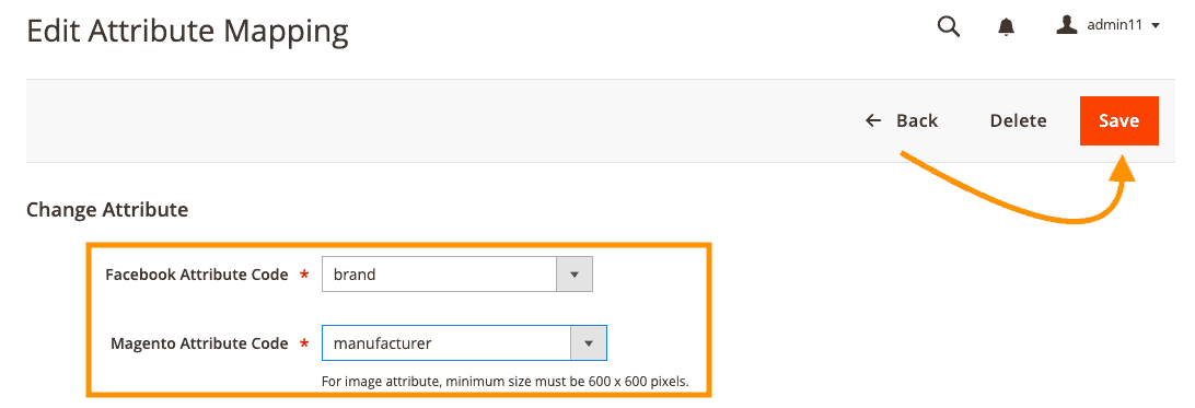 Edit modify Magento 2 Facebook attributes