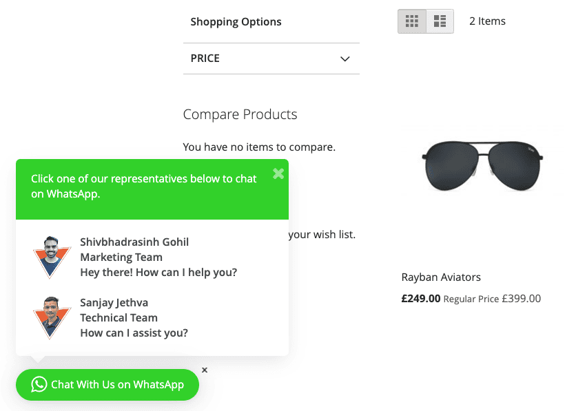 Magento 2 WhatsApp Contact Extension by Meetanshi