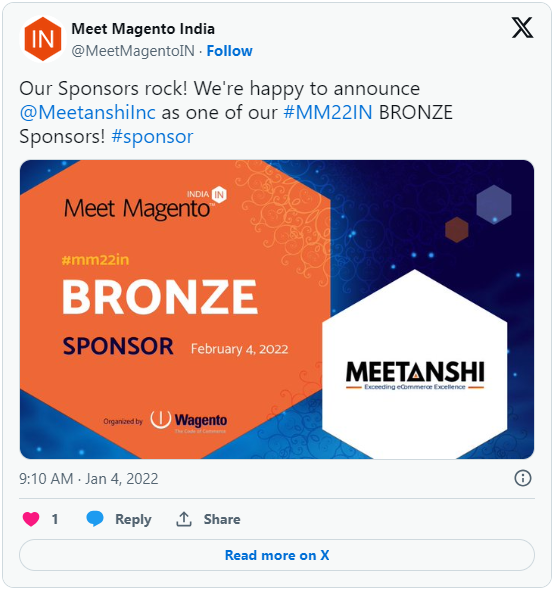 Meetanshi sponsor Bronze Sponsors MM22IN 
