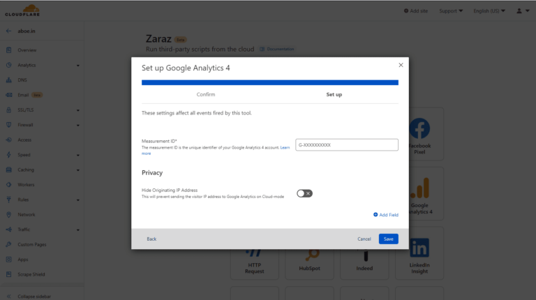 4_Setup Google Analytics 4 With Cloudflare Zaraz