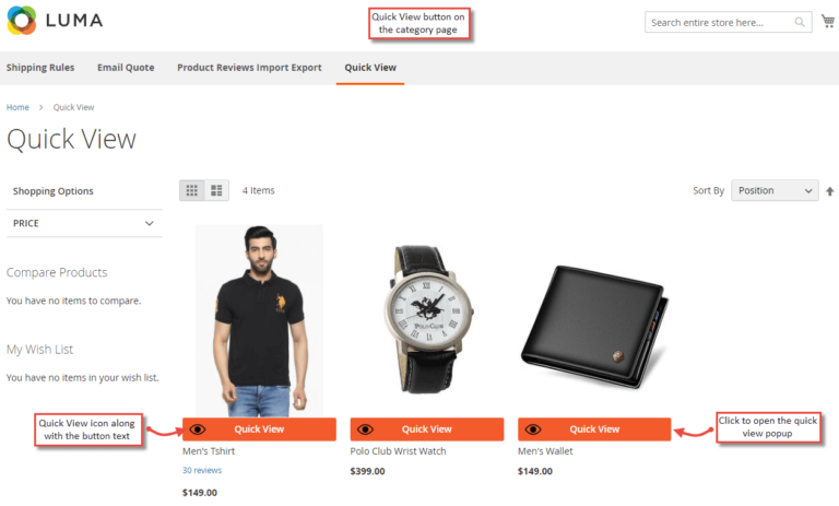 Quick View Popup in Front End