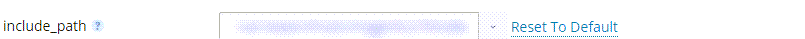 include path option field