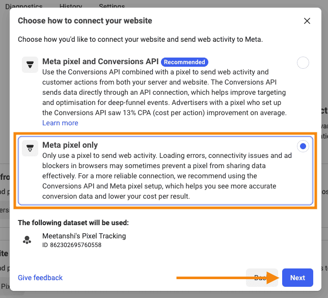 choose how to connect to your website