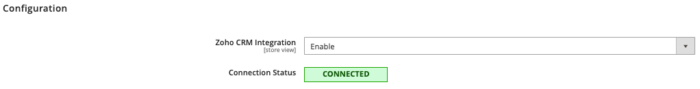 Connected status on Magento