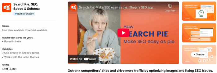 SearchPie Shopify app