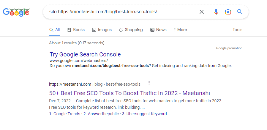 SEO Bookmarklet to Check Current Page Index Status