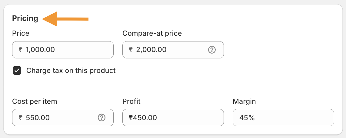 Add your product pricing