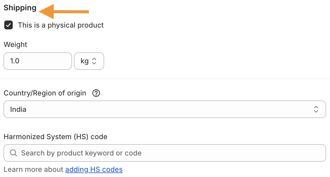 Manage your shipping information