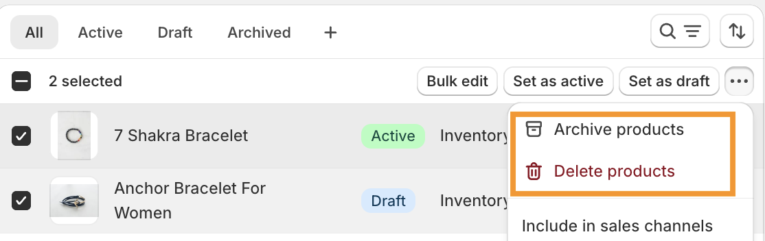 select action from dropdown