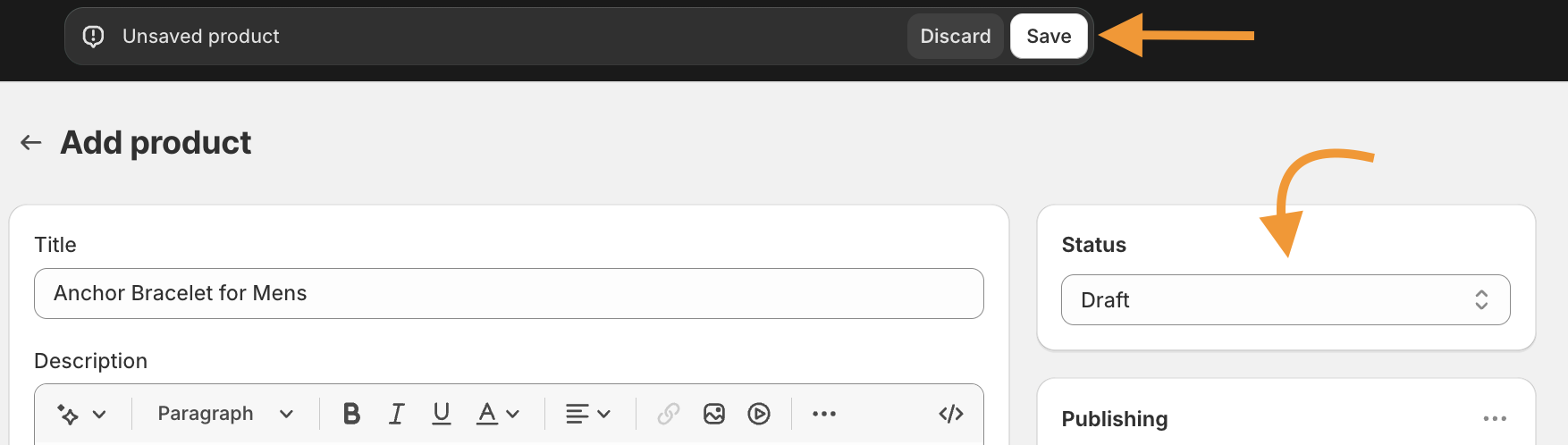 set your stores status and save to finish
