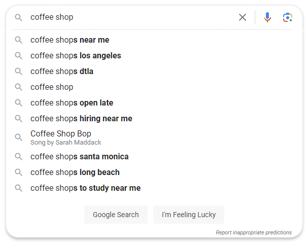 Find local keywords for seo using Google suggest