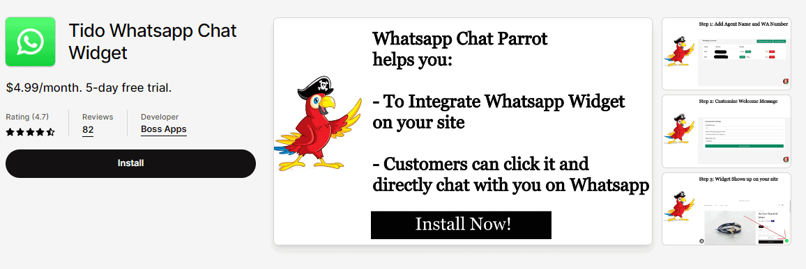 Tido Whatsapp Chat Widget