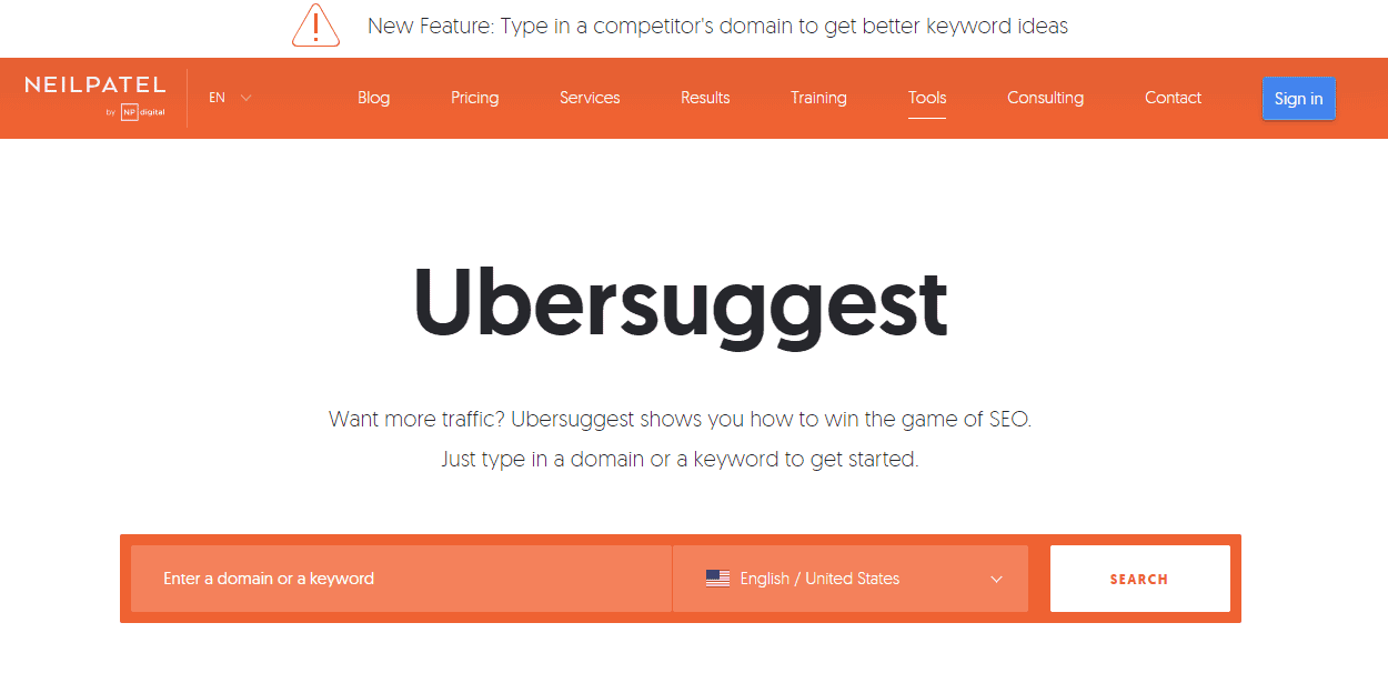 Ubersuggest SEO Chrome Extension