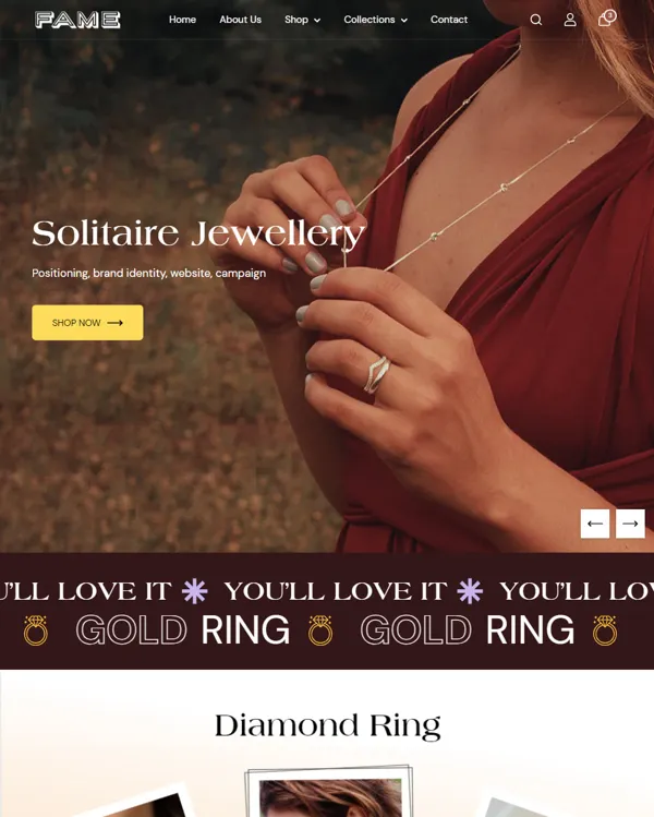 Fame - shopify theme for jewelry