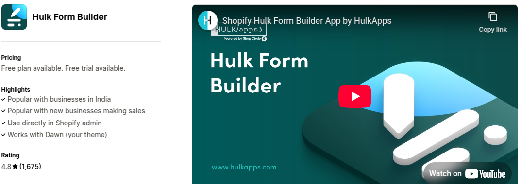 Hulk Form Builder