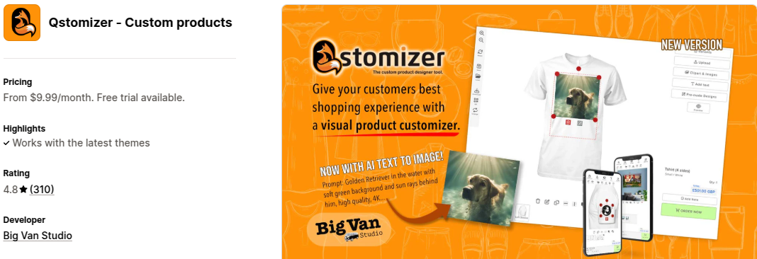 Qstomizer Custom Products