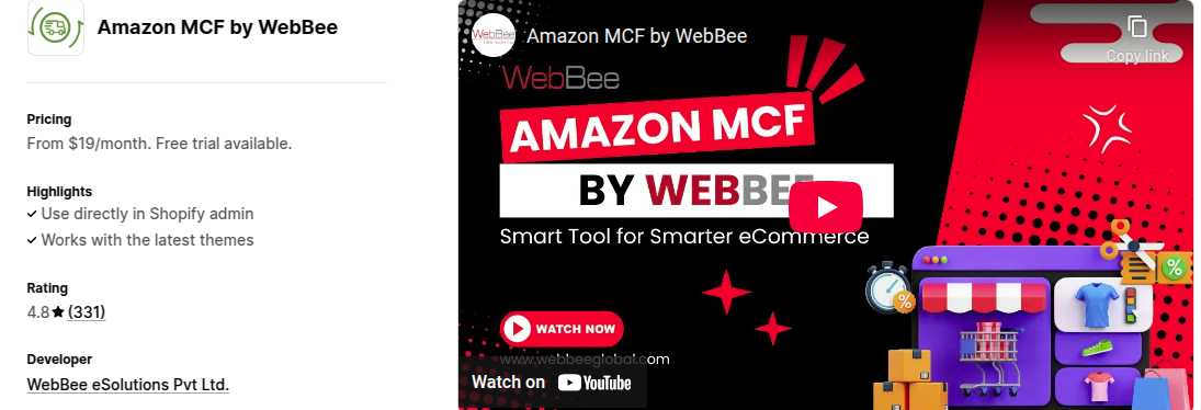 Amazon MCF by WebBee