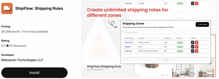 ShipFlow: Shipping Rules