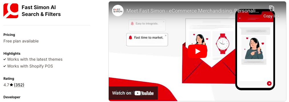 Fast Simon AI Search & Filters