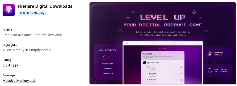 Fileflare Digital Downloads