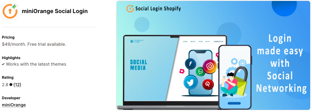 miniOrange Social Login