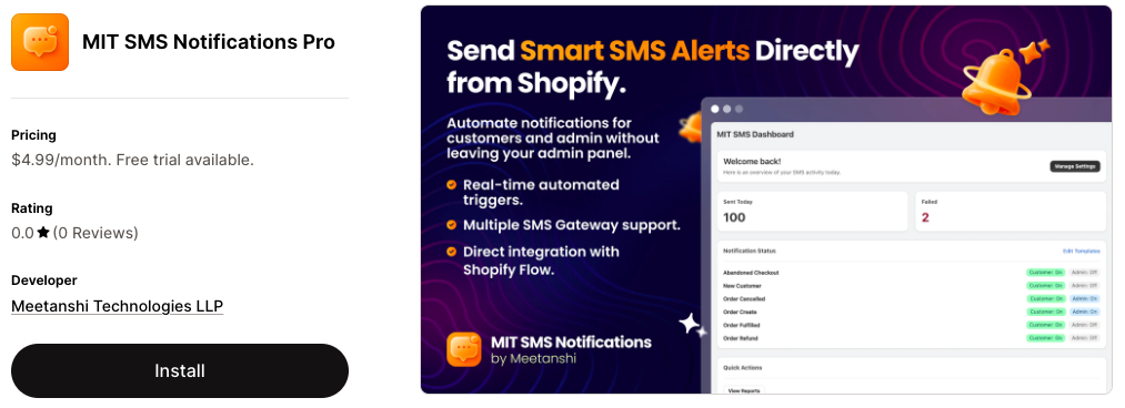 MIT SMS Notification Pro