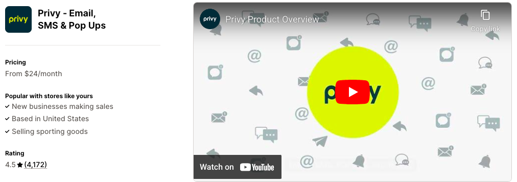 Privy – Email, SMS & Pop Ups