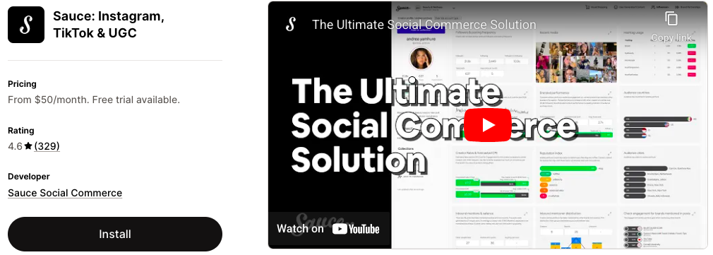 Sauce: Instagram, TikTok & UGC
