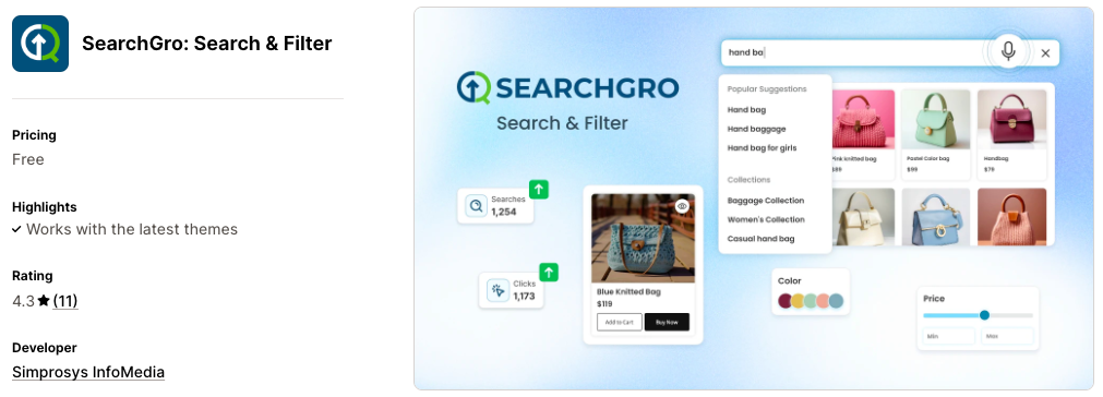 SearchGro: Search & Filter