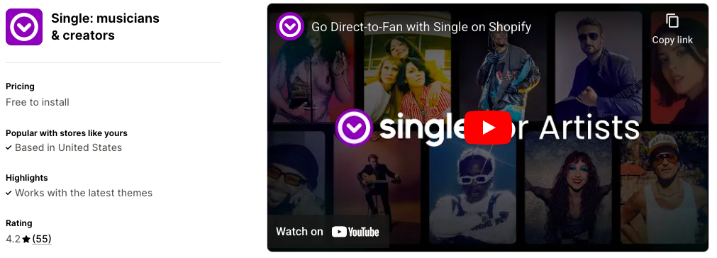 Single: musicians & creators