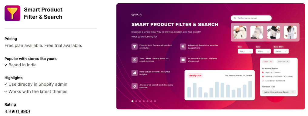 Smart Product Filter & Search