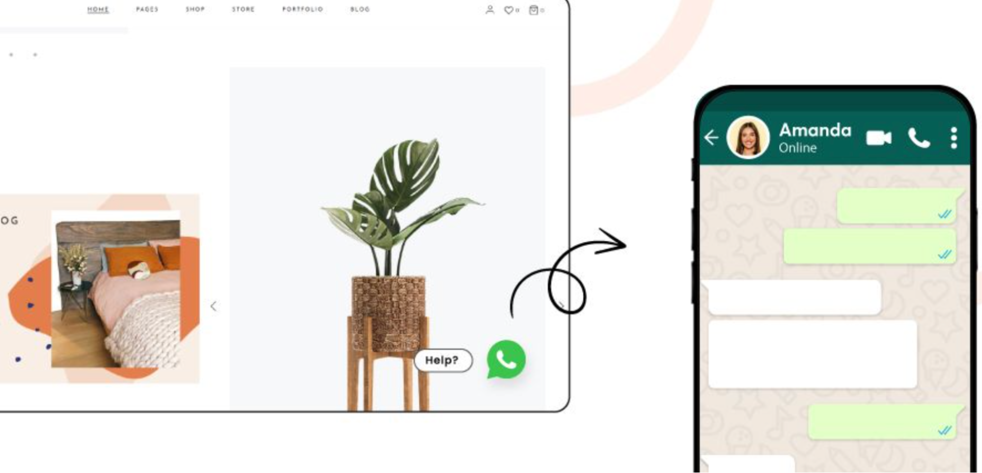 Meetanshi WhatsApp Chat on Frontend