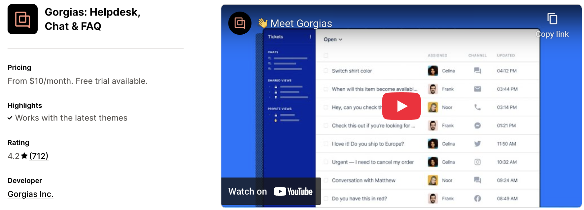 Gorgias Helpdesk Chat FAQ