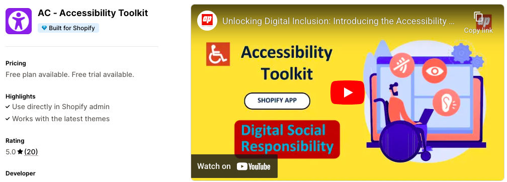 AC ‑ Accessibility Toolkit