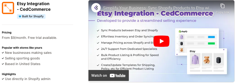 Etsy Integration ‑ CedCommerce