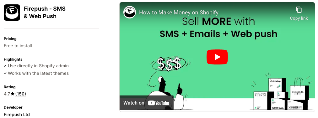 Firepush ‑ SMS & Web Push